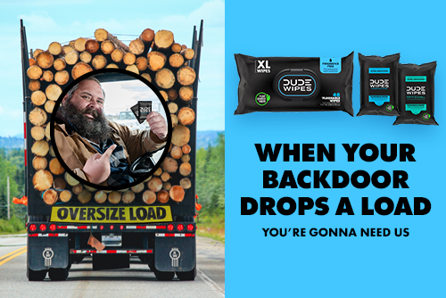 Dude Wipes' extra-large flushable wipes