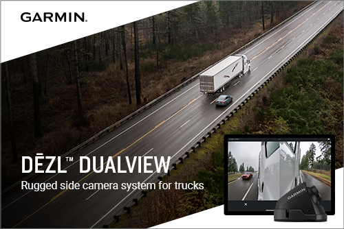 Garmin's NEW dēzl DualView rugged side camera system for trucks